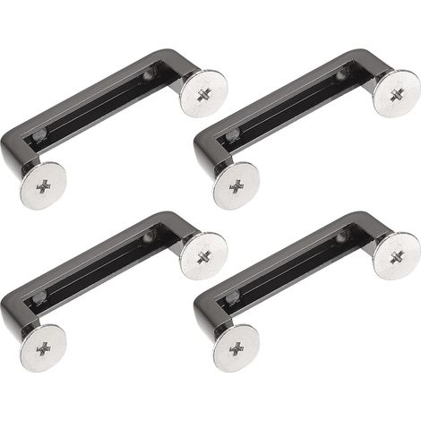4 pièces Geldbörsenriemenringe 40 mm Metallschäkelschnallen, abnehmbarer Verschluss Schrauben (1/4)