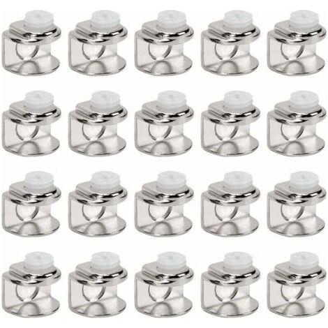 20 Pièces de pinces à verre,support etagere verre,Fixations Réglable Support peuvent installer de verre de 4 à 9 mm d'épaisseur (1/5)