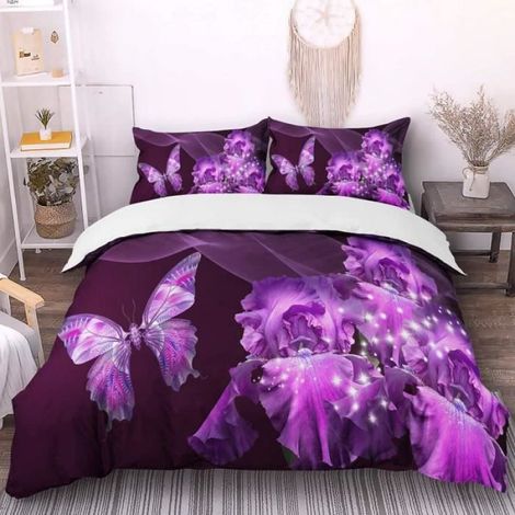 1 Parure de lit, Housse de couette, Microfibre, 200x200cm, Taies d'oreiller, 63x63cm, Adultes et Adolescents (1/3)