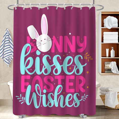 Rideau de bain en polyester 180x180 avec motif cache baignoire pour une déco moderne (1/5)