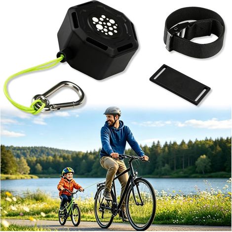 Corde de remorquage de vélo 2,5 m pour enfants et adultes - Corde de traction parent-enfant avec charge de traction de 120 kg - Utilisation universelle pour tous les vélos - Accessoire de (1/5)