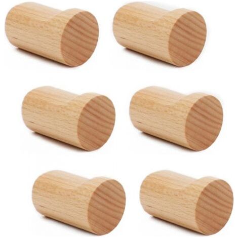Sollbry Crochets muraux en bois, crochets pour manteaux fixés au mur, crochets décoratifs simples et robustes pour chapeaux, cintre mural pour suspendre manteau, serviette, chapeau, sac à dos, robe, v (1/5)