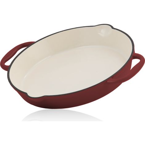 Mahlzeit Padella in ghisa  Ã˜ 29 cm  Ciliegio scuro  Due manici, due beccucci, smaltata