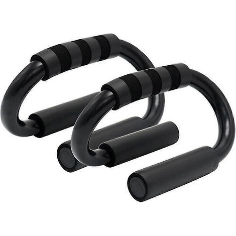 Support pour barres de pompes - Paire de barres de pompes avec poignées en mousse antidérapantes pour une meilleure prise en main - Support pour pompes pour exercices de musculation de la poitrine, de (1/5)