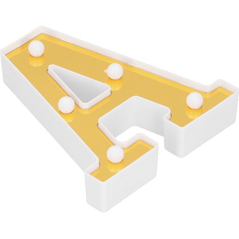 Dekorative LED-Lampe in Form des englischen Buchstabens A, für die Dekoration von Zuhause/Bars, warmweißes Licht (1/5)