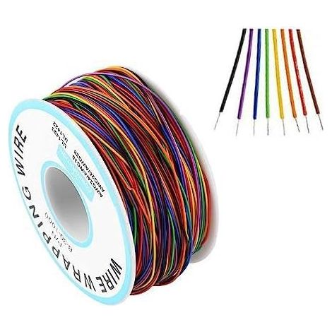 280 mètres Bell Wire Isolation Test 30AWG Cuivre étamé Câble solide Fil d'aviation résistant à haute température 8 couleurs (1/5)