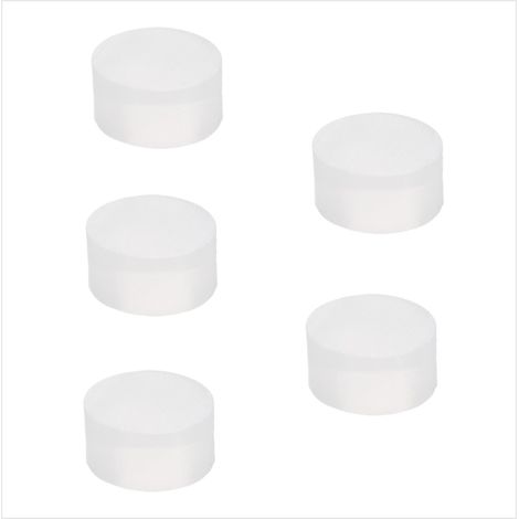 Paracolpi da muro Adesivo di Ricambio per Porte Lot 5 Unités Compatibile con mod.I-198/28 y I-254/35 Pezzo di Ricambio Originale Goma de Silicone Bianco EVI Hardware (1/4)