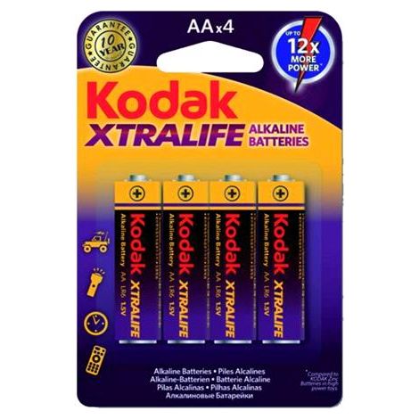 Pile Kodak Alkaline Xtralife Stilo 4Pz Aa