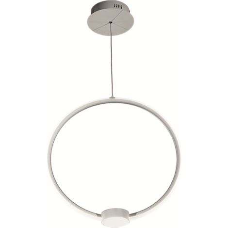 Lampada a sospensione Led OMEGA in metallo verniciato Bianco Grande 50 cm (1/4)