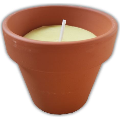 Citronella candele in terracotta antizanzare con diametro 6xH6 cm - confezione 6 pezzi (1/4)