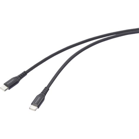 Renkforce Câble USB USB 2.0 USB-C® mâle, USB-C® mâle 1.00 m noir très flexible, blindage par tresse (1/5)