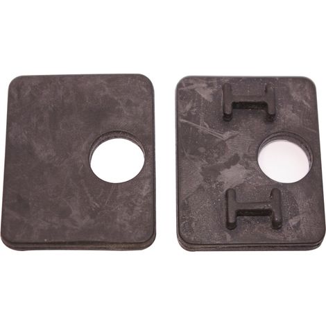 Butée caoutchouc bout carré pour pince à verre pour support plat 53 x 53 mm épaisseur verre 8 mm - CROSO