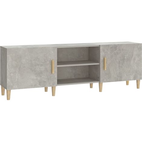 Mueble TV multimedia estantería para televisión buffet para televisión comedor salón dormitorio 150 x 30 x 50 cm madera contrachapada gris 020025999