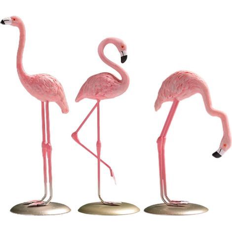 Stück Flamingo Decorationsset with Kunstharz Lebensechte (1/5)