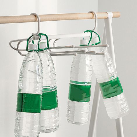 6-stufiger, klappbarer Hosenständer, multifunktionale Kleiderbügel aus Edelstahl, Handtuchhalter und weißer Kleiderschrank-Organizer (1/5)