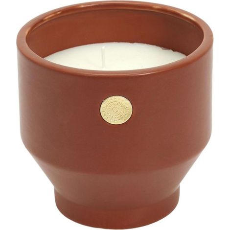 Bougie Parfumée Ciment "Médaillon" 12cm Pivoine (1/3)