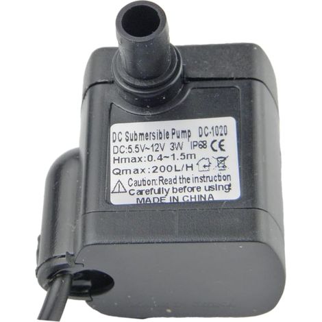 DC-1020 3W 5.5-12V DC Mini pompe à eau submersible pour l'énergie solaire (1/5)