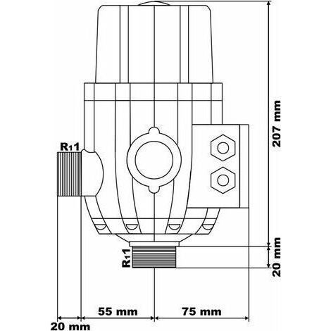 NALOOKAMIC -Pressostat SKD-2D 230V 1-phase pour pompe domestique pompe puits,sans cordage (1/4)