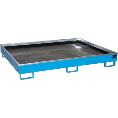 Bauer Regalwanne mit PE-Einsatz RW 1800 PE, lackiert, Lichtblau