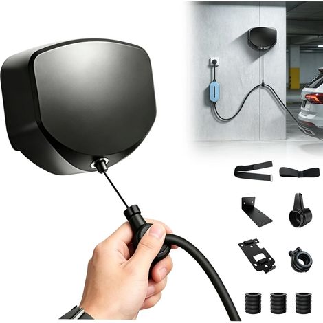 Support de Câble rétractable Automatique 3.5M Enrouleur de Câble Type 2 Type 1 support de charge en acier inoxydable, montage mural ou au plafond avec support mural (1/5)