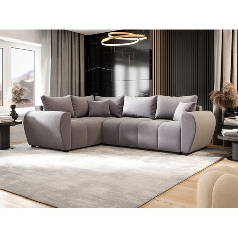 Tendencio – Canapé d’angle convertible 3 places – Dimensions 246x145x82 cm – Couchage 200x140 cm – Rangement intégré – Design moderne