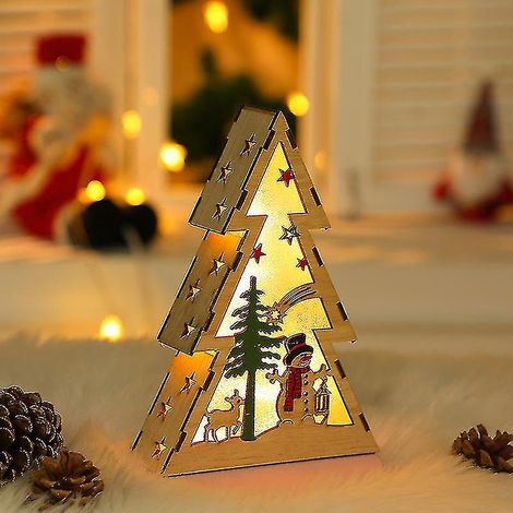 Cabane décorative de Noël, sapin de Noël pour mariage, fête de famille, jardin 20 x 14 cm (1/5)