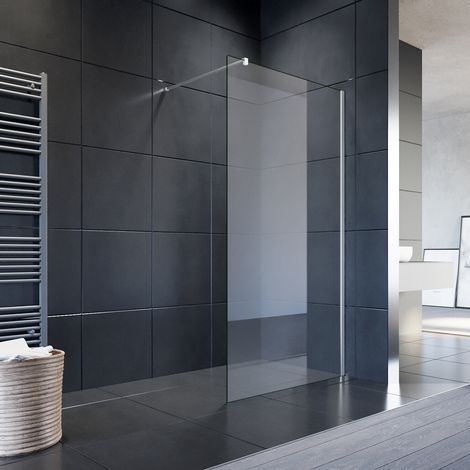 110x200cm Walk In Dusche SONNI,Duschwand Duschabtrennung Duschkabine mit Stabilisator,Nano ESG Glas 8mm