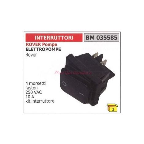 KIT Interruttore ROVER POMPE motore elettropompa rover 4 morsetti faston 035585