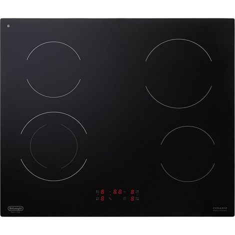 Table de cuisson De'Longhi PVC 61 N Noir Encastrable 60 cm Céramique 4 Foyer(s)