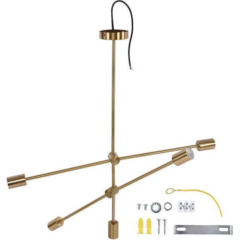Lustre moderne d'apparence unique, design élégant, ligne géométrique ferme et stable, 110-220V