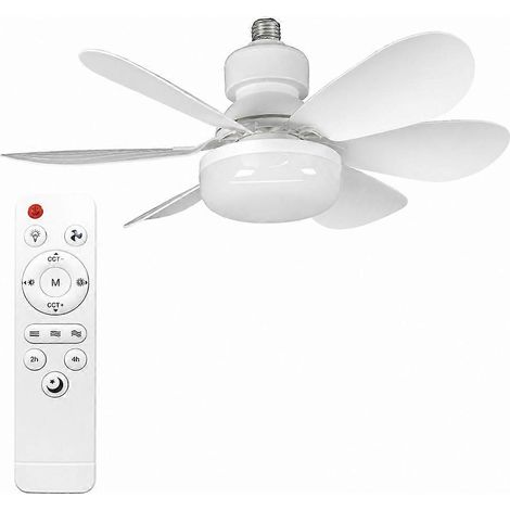 Ventilateur de plafond silencieux pour usage domestique avec veilleuse LED 40 W, télécommande sans fil et variateur d'intensité intelligent. (1/5)