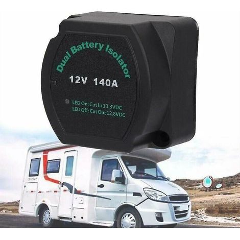 Isolateur de batterie double 12V 140A – Relais sensible à la tension pour véhicules utilitaires – Indice de protection IP65 – Charge simultanée (1/5)