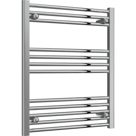 Reina Capo Straight Heated Towel Rail 800mm H x 600mm W Chrome (1/5)