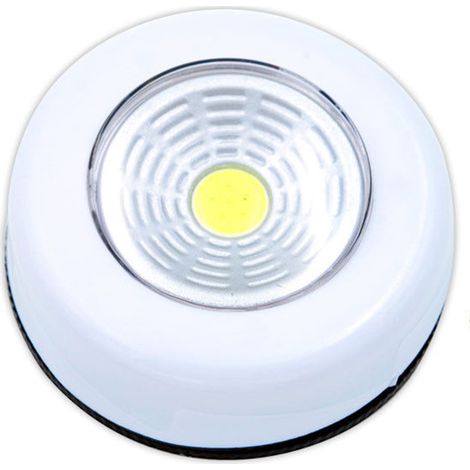 LUCE LED A BATTERIA AAA FARETTO CON ADESIVO STICK ARMADIO OFFICINA BIANCO CASA (1/5)