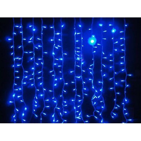 TENDA LUMINOSA BLU A LED NATALE NATALIZIA PER ESTERNO E INTERNO 10MT 1.20MT 640 LED