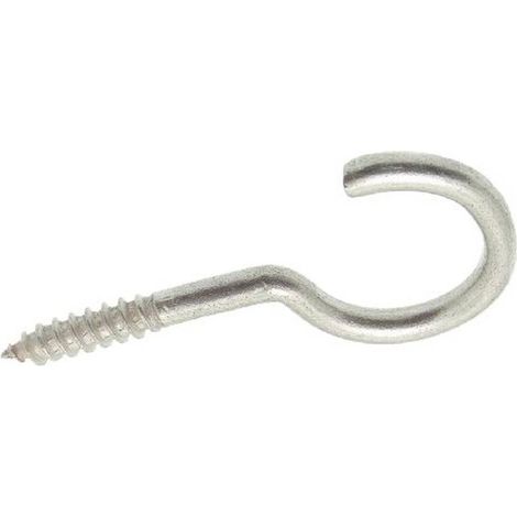 100 Crochets d'Armoire à Filetage Bois 3.5 x 25 mm - Inox A2 - D-Work