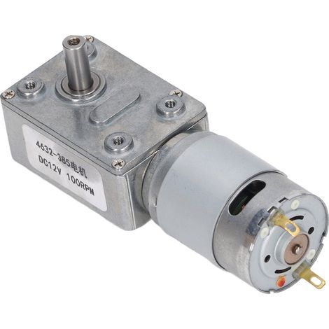 Motoréducteur à turbine à vis sans fin autobloquant, 12 V CC, rotation horaire/antihoraire, pour treuil de porte/fenêtre, 100 tr/min (1/5)