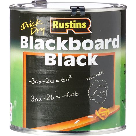 Rustins BLAB1000 Quick Dry Blackboard Black 1 litre RUSQDBB1L