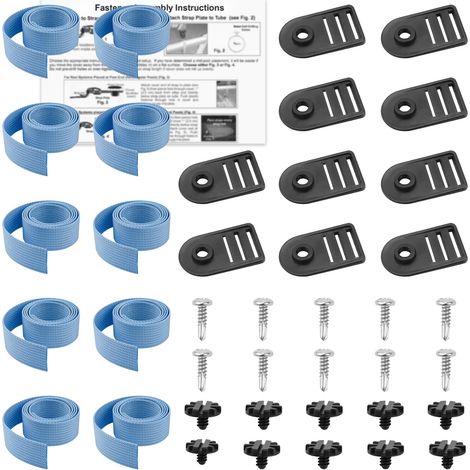 Sangles pour couverture solaire de piscine : 10 sangles en polypropylène durable, ajustement parfait, résistantes au vent, fixation sécurisée pour système d'enrouleur de piscine (1/5)