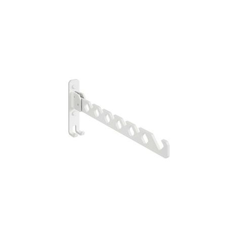 Cintre pliable, crochet pour vêtements, cintre en alliage d'aluminium, crochet mural, utilisé pour suspendre les vêtements sur les balcons, dans les salles de bain et les couloirs (blanc)
