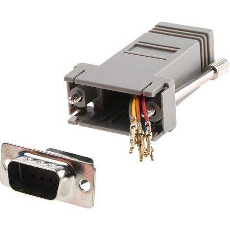 Adaptateur Sub-D 9 Mâle vers RJ45 Femelle RS PRO ( Prix pour 1 ) (1/2)
