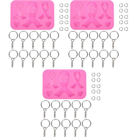 3 Set Keychain Silicone Mold DIY Keyring Pendant Casting Mould Craft Decorations (1/5)