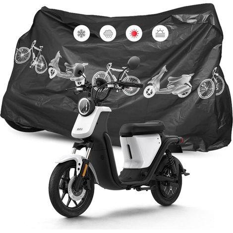 Motorradabdeckung wasserdicht & winterfest für Roller und Mopeds, Größe L (200x110cm) (1/5)