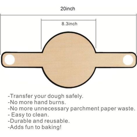 Tapis de Cuisson en Silicone Antidérapant - Lavable et Réutilisable pour Patisserie et Pain FEUILLE DE CUISSON (1/5)