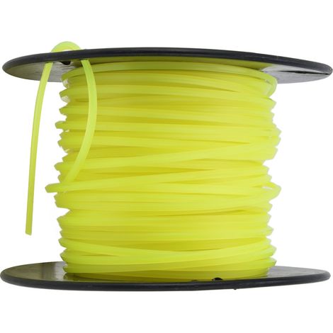 Fil de coupe carré de 3 mm pour tondeuses Husqvarna, jaune, 50 m / 164 pi (1/5)