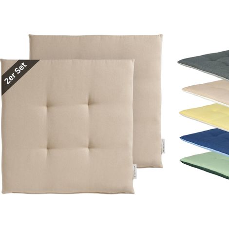 TOM TAILOR Outdoor Sitzkissen DOVE CHAIRPAD - 2er Set 40x40 cm, Beige