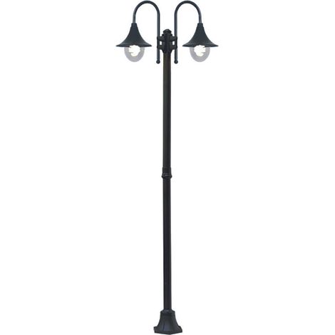 Lampione 2 Luci su Palo Modello Parigi 2X100W IP44 76 CMX230H. Nero Syntesy