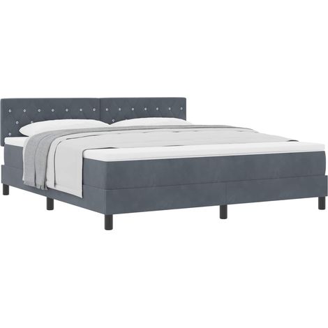 Maison Exclusive - Boxspringbett mit Matratze Dunkelgrau 180 x 20 (1/5)
