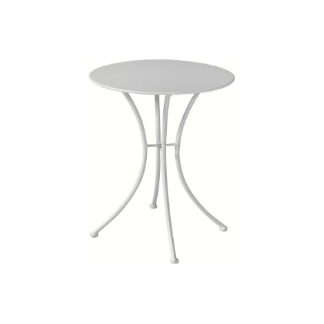 Tavolo rotondo in ferro Ø60 cm color avorio MALIGI HOME MG-DORA Avorio (1/3)