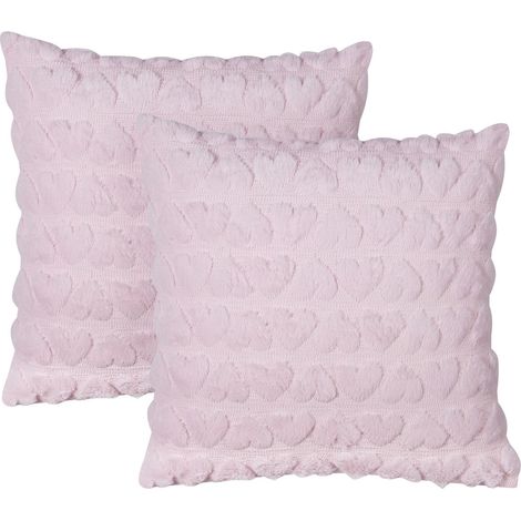Set of 2 Decorative Cushions ASTRANTIA 45 x 45 cm Pink